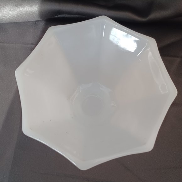 Vintage Milk Glass /Footed /Octagon/ Pedestal Compote - Picture 3 of 13